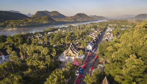 Aerial view of Luang Prabang in Laos